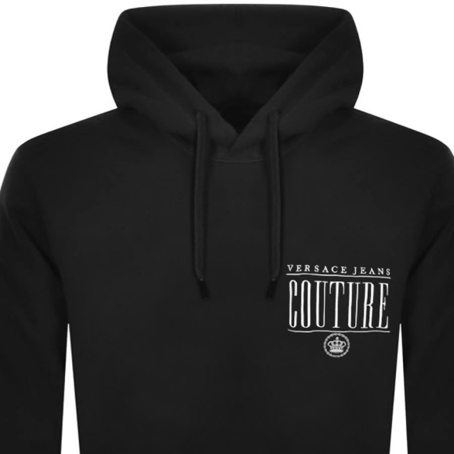 Alternative Image for ProductVersace Jeans Couture Logo Hoodie Black2